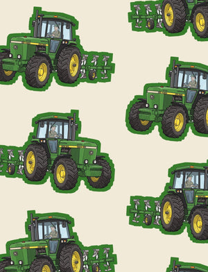 Furrow & Fields Boxer Briefs John Deere 4350 Big Print Boxer Briefs – Cream Quality Farmers Merch