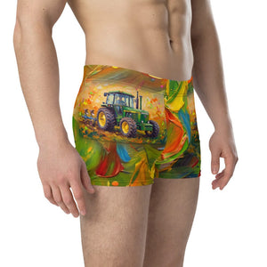 Furrow & Fields Boxer Briefs John Deere 4350 Splash Art | Boxer Briefs Quality Farmers Merch