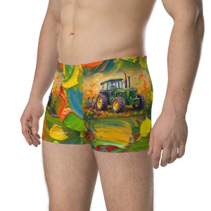 Furrow & Fields Boxer Briefs John Deere 4350 Splash Art | Boxer Briefs Quality Farmers Merch