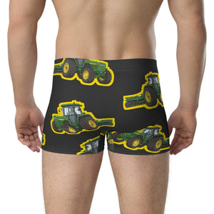 Furrow & Fields Boxer Briefs John Deere 4955 Big Print Boxer Briefs – Charcoal Quality Farmers Merch