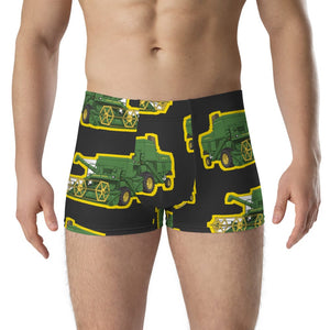 Furrow & Fields Boxer Briefs John Deere 530 Big Print Boxer Briefs – Charcoal Quality Farmers Merch