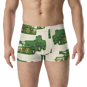Furrow & Fields Boxer Briefs John Deere 530 Big Print Boxer Briefs – Cream Quality Farmers Merch