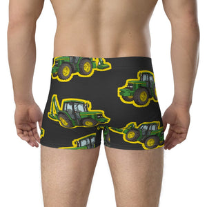 Furrow & Fields Boxer Briefs John Deere 6910 Big Print Boxer Briefs – Charcoal Quality Farmers Merch