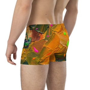Furrow & Fields Boxer Briefs John Deere 6910 with Hedge Cutter Splash Art | Boxer Briefs Quality Farmers Merch