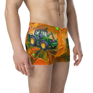 Furrow & Fields Boxer Briefs John Deere 6910 with Hedge Cutter Splash Art | Boxer Briefs Quality Farmers Merch