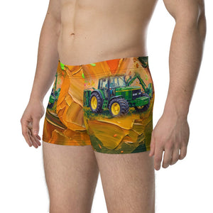 Furrow & Fields Boxer Briefs John Deere 6910 with Hedge Cutter Splash Art | Boxer Briefs Quality Farmers Merch