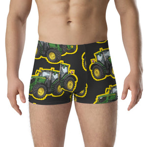 Furrow & Fields Boxer Briefs John Deere 6R 250 Big Print Boxer Briefs – Charcoal Quality Farmers Merch