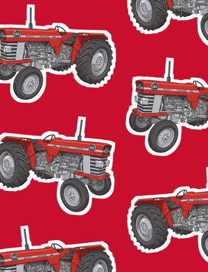 Furrow & Fields Boxer Briefs Massey Ferguson 165 Big Print Boxer Briefs – Red Quality Farmers Merch