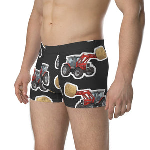 Furrow & Fields Boxer Briefs Massey Ferguson 3070 Big Print Boxer Briefs – Charcoal Quality Farmers Merch