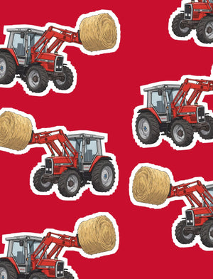 Furrow & Fields Boxer Briefs Massey Ferguson 3070 Big Print Boxer Briefs – Red Quality Farmers Merch