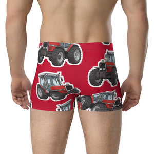 Furrow & Fields Boxer Briefs Massey Ferguson 3075 Big Print Boxer Briefs – Red Quality Farmers Merch