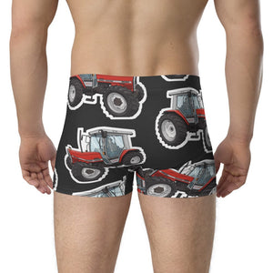 Furrow & Fields Boxer Briefs Massey Ferguson 3090 Big Print Boxer Briefs – Charcoal Quality Farmers Merch