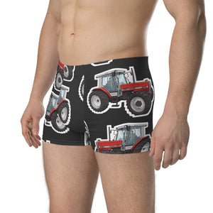 Furrow & Fields Boxer Briefs Massey Ferguson 3090 Big Print Boxer Briefs – Charcoal Quality Farmers Merch