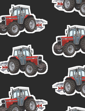 Furrow & Fields Boxer Briefs Massey Ferguson 375 Big Print Boxer Briefs – Charcoal Quality Farmers Merch
