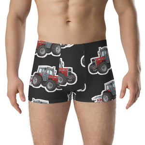 Furrow & Fields Boxer Briefs Massey Ferguson 375 Big Print Boxer Briefs – Charcoal Quality Farmers Merch
