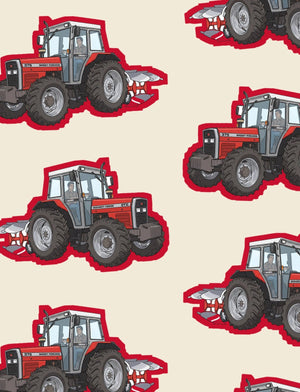 Furrow & Fields Boxer Briefs Massey Ferguson 375 Big Print Boxer Briefs – Cream Quality Farmers Merch