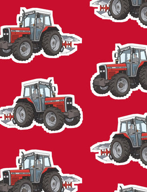 Furrow & Fields Boxer Briefs Massey Ferguson 375 Big Print Boxer Briefs – Red Quality Farmers Merch