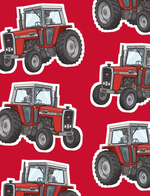 Furrow & Fields Boxer Briefs Massey Ferguson 590 Big Print Boxer Briefs – Red Quality Farmers Merch