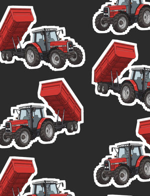 Furrow & Fields Boxer Briefs Massey Ferguson 6180 Big Print Boxer Briefs – Charcoal Quality Farmers Merch