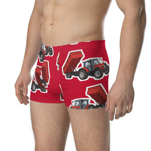 Furrow & Fields Boxer Briefs Massey Ferguson 6180 Big Print Boxer Briefs – Red Quality Farmers Merch