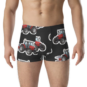 Furrow & Fields Boxer Briefs Massey Ferguson 6255 Big Print Boxer Briefs – Charcoal Quality Farmers Merch