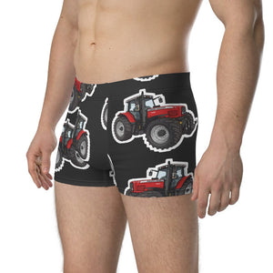 Furrow & Fields Boxer Briefs Massey Ferguson 7495 Big Print Boxer Briefs – Charcoal Quality Farmers Merch