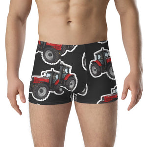 Furrow & Fields Boxer Briefs Massey Ferguson 7495 Big Print Boxer Briefs – Charcoal Quality Farmers Merch
