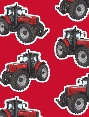 Furrow & Fields Boxer Briefs Massey Ferguson 7495 Big Print Boxer Briefs – Red Quality Farmers Merch