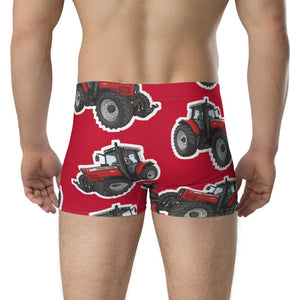 Furrow & Fields Boxer Briefs Massey Ferguson 7495 Big Print Boxer Briefs – Red Quality Farmers Merch