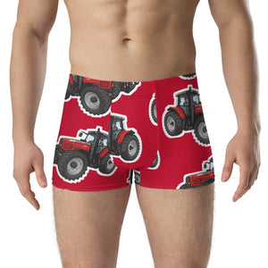 Furrow & Fields Boxer Briefs Massey Ferguson 7495 Big Print Boxer Briefs – Red Quality Farmers Merch
