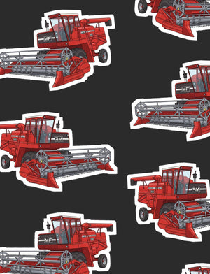 Furrow & Fields Boxer Briefs Massey Ferguson 760 Big Print Boxer Briefs – Charcoal Quality Farmers Merch