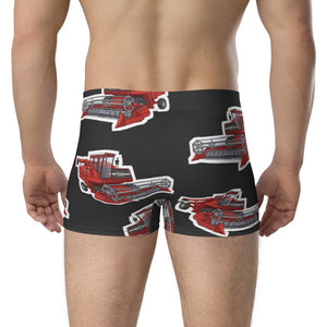 Furrow & Fields Boxer Briefs Massey Ferguson 760 Big Print Boxer Briefs – Charcoal Quality Farmers Merch