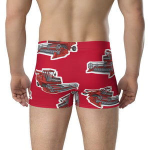 Furrow & Fields Boxer Briefs Massey Ferguson 760 Big Print Boxer Briefs – Red Quality Farmers Merch
