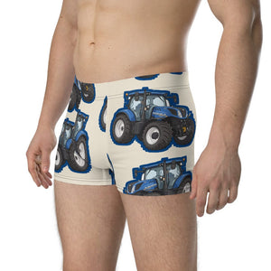 Furrow & Fields Boxer Briefs New Holland T7.225 Big Print Boxer Briefs – Cream Quality Farmers Merch