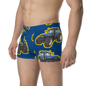 Furrow & Fields Boxer Briefs New Holland TM 155 Big Print Boxer Briefs – Blue Quality Farmers Merch