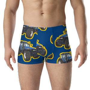 Furrow & Fields Boxer Briefs New Holland TM 155 Big Print Boxer Briefs – Blue Quality Farmers Merch