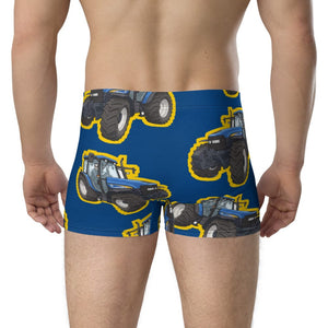 Furrow & Fields Boxer Briefs New Holland TM 155 Big Print Boxer Briefs – Blue Quality Farmers Merch