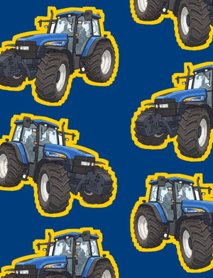 Furrow & Fields Boxer Briefs New Holland TM 155 Big Print Boxer Briefs – Blue Quality Farmers Merch