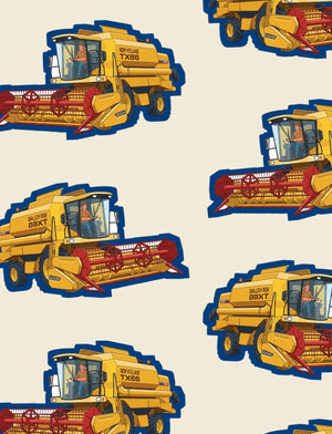Furrow & Fields Boxer Briefs New Holland TX66 Big Print Boxer Briefs – Cream Quality Farmers Merch