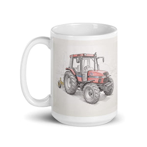 Furrow & Fields Case IH 4240 XL Pro Pencil Sketch | White Glossy Mug Quality Farmers Merch