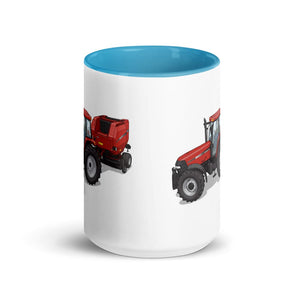 Furrow & Fields Case IH Maxxum MXM130 Illustration | 15 oz Mug with Color Inside Quality Farmers Merch