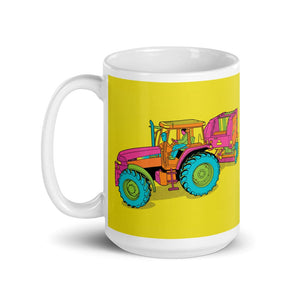 Furrow & Fields Case IH Maxxum MXM130 Pop Art | White Glossy Mug Quality Farmers Merch