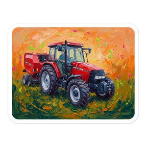 Furrow & Fields Case IH Maxxum MXM130 Splash Art | Bubble-free stickers Quality Farmers Merch