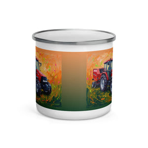 Furrow & Fields Case IH Maxxum MXM130 Splash Art | Enamel Mug Quality Farmers Merch