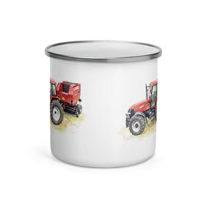 Furrow & Fields Case IH Maxxum MXM130 Watercolor | Enamel Mug Quality Farmers Merch