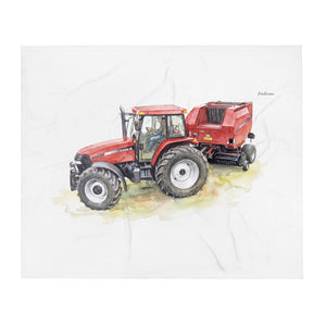 Furrow & Fields Case IH Maxxum MXM130 Watercolor | Throw Blanket Quality Farmers Merch