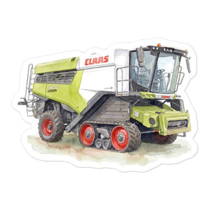 Furrow & Fields CLAAS Lexion 8600 TerraTrac Watercolor | Bubble-free stickers Quality Farmers Merch