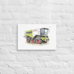 Furrow & Fields CLAAS Lexion 8600 TerraTrac Watercolor | Canvas Quality Farmers Merch