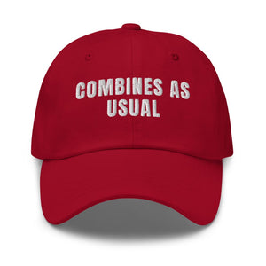 Furrow & Fields Cranberry Combines as Usual | Classic Dad Hat Quality Farmers Merch
