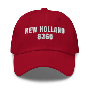 Furrow & Fields Cranberry New Holland 8360 | Classic Dad Hat Quality Farmers Merch
